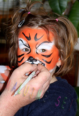 Facepainting Tygr - návod na malování na obličej Facepainting_tiger_010