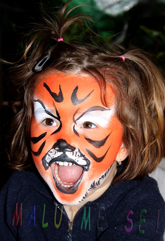 Facepainting Tygr - návod na malování na obličej Facepainting_tiger_011